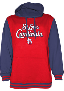 St Louis Cardinals Mens Red Colorblock Fashion Hood