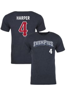 Bryce Harper Lehigh Valley Ironpigs Navy Blue Name Number Short Sleeve Player T Shirt