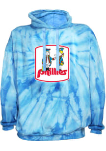 Philadelphia Phillies Mens Light Blue Tie Dye Fashion Hood