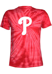 Philadelphia Phillies Red Tie Dye Short Sleeve Fashion T Shirt