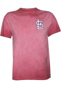 St Louis Cardinals Red Crystal Wash Short Sleeve Fashion T Shirt