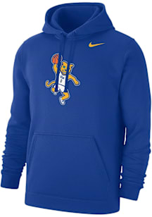 Nike Pitt Panthers Mens Blue Basketball Roc Club Fleece Long Sleeve Hoodie