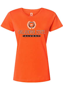 Summit Sportswear Oklahoma State Cowboys Womens Orange Alumni Short Sleeve T-Shirt