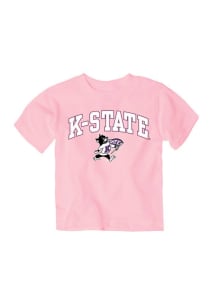 K-State Wildcats Toddler Girls Pink Midsize Arch Short Sleeve T-Shirt