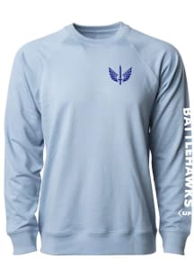 St Louis Battlehawks Mens Light Blue Left Chest Logo Long Sleeve Fashion Sweatshirt