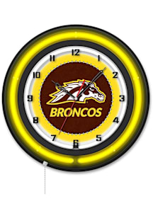 Western Michigan Broncos 19in Neon Wall Clock