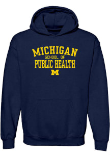 Mens Navy Blue Michigan Wolverines School of Public Health Hooded Sweatshirt