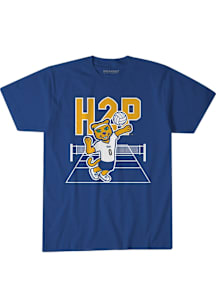 BreakingT Pitt Panthers Blue Hail To Pitt Volleyball Roc Short Sleeve T Shirt