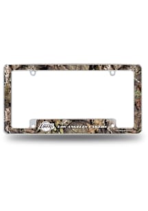 Los Angeles Lakers Camo Mossy Oak All Over Chrome License Plate Frame - White
