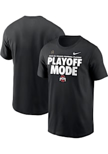 Nike Ohio State Buckeyes Black 2025 CFP Playoff Mode Short Sleeve T Shirt