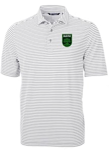 Cutter and Buck Austin FC Grey Virtue Eco Pique Stripe Big and Tall Polo