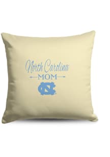 North Carolina Tar Heels Mom 18x18 Throw Pillow - White