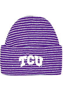 TCU Horned Frogs Purple Cuffed Newborn Knit Hat
