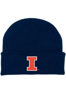 Solid Illinois Fighting Illini Newborn Knit Hat - Navy Blue