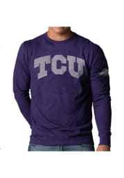 47 TCU Horned Frogs Purple Logo Long Sleeve Fashion T Shirt