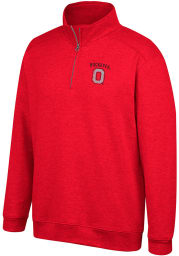 Top of the World Ohio State Buckeyes Mens Red Alt Logo Long Sleeve 1/4 Zip Pullover