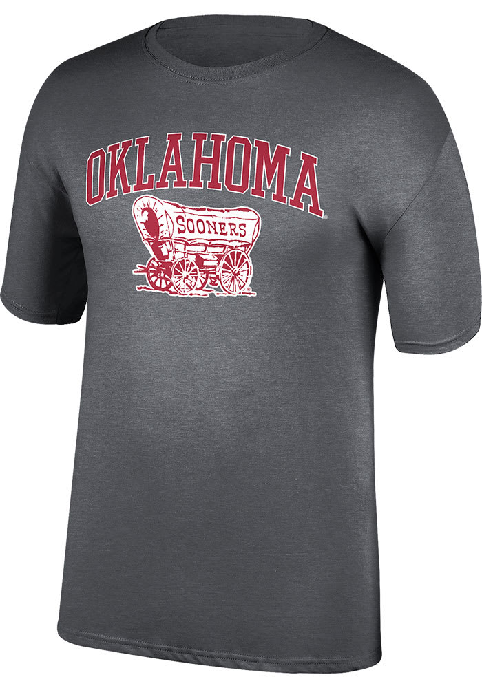 Oklahoma Sooners Grey Arch Mascot Short Sleeve T Shirt