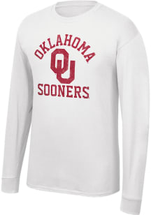 Oklahoma Sooners White Number One Long Sleeve T Shirt
