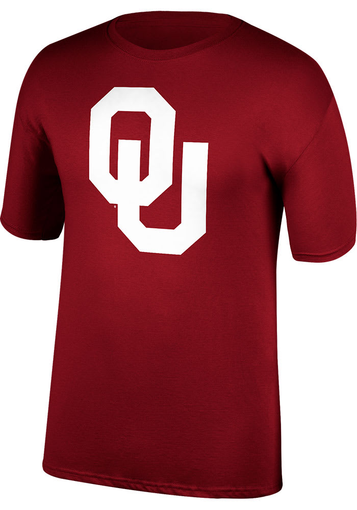 Oklahoma Sooners Crimson Team Logo Short Sleeve T Shirt