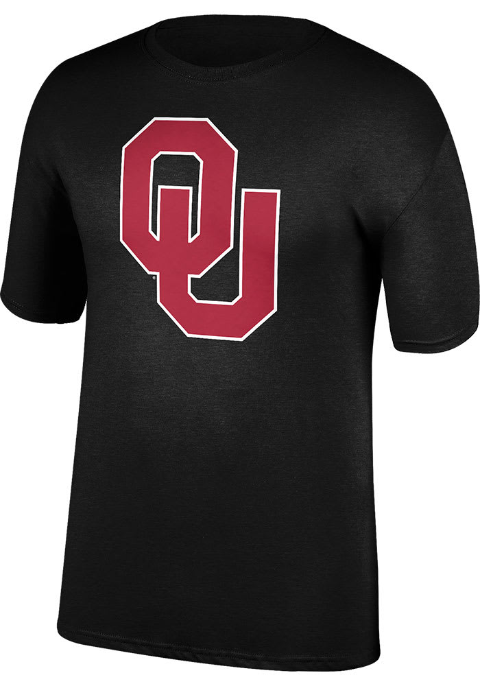 Oklahoma Sooners Black Team Logo Short Sleeve T Shirt