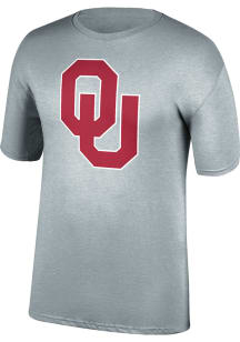 Oklahoma Sooners Grey Team Logo Short Sleeve T Shirt