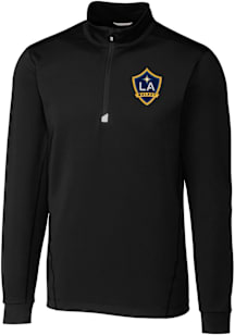 Cutter and Buck LA Galaxy Mens Black Traverse Big and Tall Qtr Zip