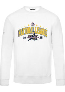 Levelwear  Mens White Zane 25 MLB ASG Long Sleeve Crew Sweatshirt