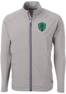 Cutter and Buck Seattle Sounders FC Mens Grey Adapt Eco Big and Tall Light Weight Jacket