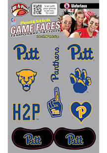 Pitt Panthers Multi-Design Face Tattoo