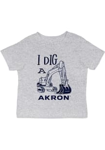 Vive La Fete Akron Zips Infant Excavator Short Sleeve T-Shirt Grey