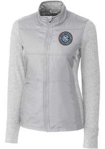 Cutter and Buck New York City FC Womens Grey Stealth Light Weight Jacket