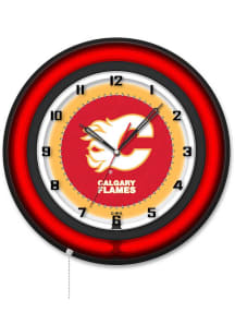 Calgary Flames 19in Neon Wall Clock