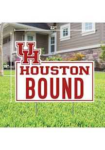 Houston Cougars School Bound Yard Sign - White