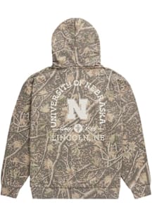 Uscape Nebraska Cornhuskers Mens Natural Back Bay Camo Long Sleeve Hoodie