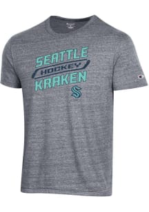 Champion Seattle Kraken Grey Diagonal Tri-Blend Short Sleeve Fashion T Shirt