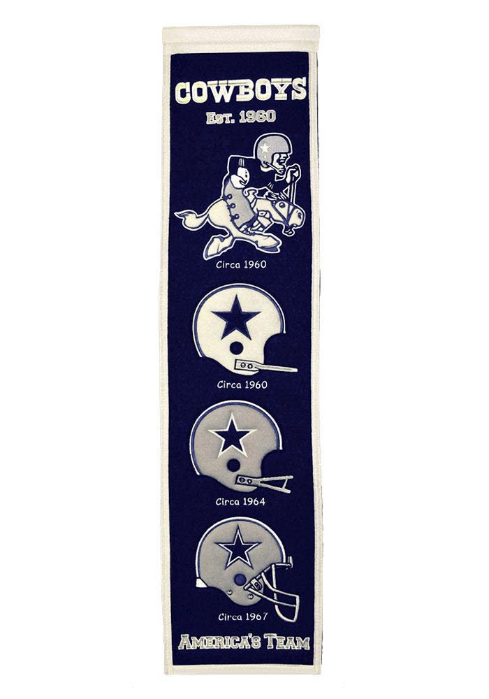 Dallas Cowboys Heritage History Banner Pennant