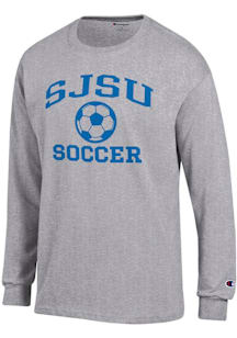 Champion San Jose State Spartans Grey Soccer Jersey Long Sleeve T Shirt