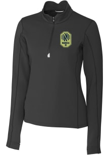 Cutter and Buck Nashville SC Womens Black Traverse Qtr Zip Pullover