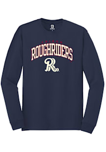 Summit Sportswear Frisco Rough Riders Navy Blue Arch Mascot Long Sleeve T Shirt