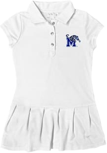 Memphis Tigers Toddler Girls White Caroline Short Sleeve Dress