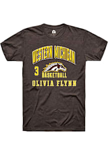 Olivia Flynn Western Michigan Broncos Brown NIL Arch Logo Short Sleeve Player T Shirt