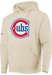 Chicago Cubs Mens White Primary Logo Long Sleeve Hoodie