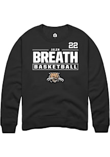 Jalen Breath Ohio Bobcats Mens Black NIL Stacked Box Player Crew