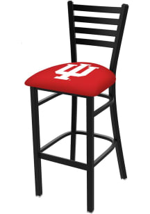 Black Indiana Hoosiers Stationary Pub Stool