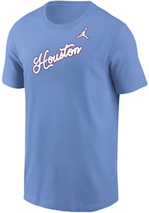 Nike Houston Cougars Houston Blue Script Jordan Short Sleeve T Shirt