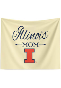 White Illinois Fighting Illini Mom 34x40 Tapestry Blanket