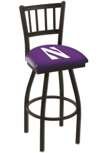 Black Northwestern Wildcats Swivel Counter Pub Stool