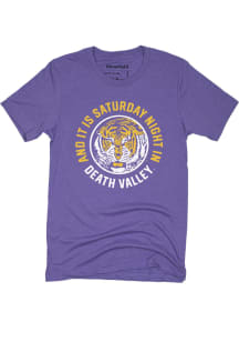 Homefield LSU Tigers Purple Saturday Night Death Valley Short Sleeve Fashion T Shirt