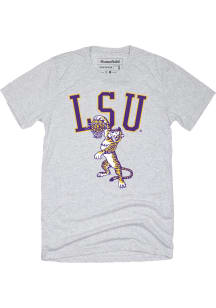 Homefield LSU Tigers Grey Vintage Dunking Tiger Short Sleeve Fashion T Shirt