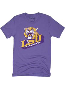 Homefield LSU Tigers Purple Retro Tiger Short Sleeve Fashion T Shirt